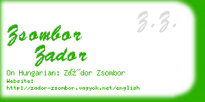 zsombor zador business card